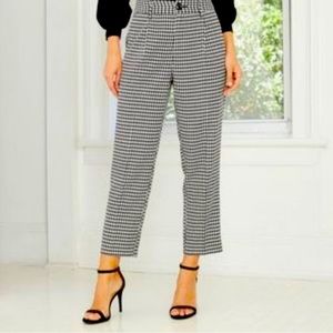 Who What Wear Houndstooth Crop Wide Leg Pants